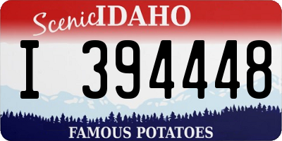ID license plate I394448