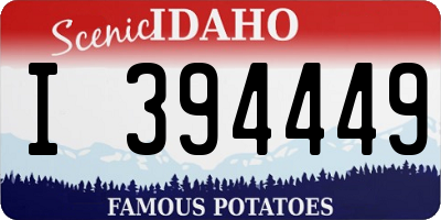 ID license plate I394449