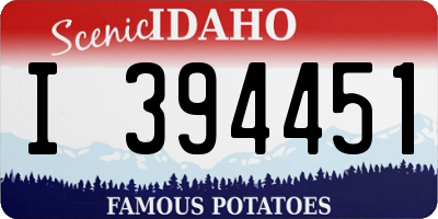 ID license plate I394451