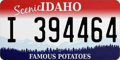 ID license plate I394464