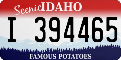ID license plate I394465