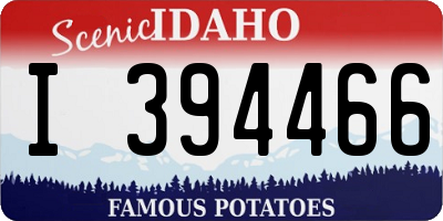 ID license plate I394466