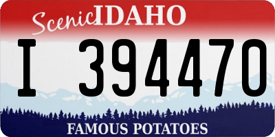 ID license plate I394470