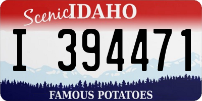 ID license plate I394471