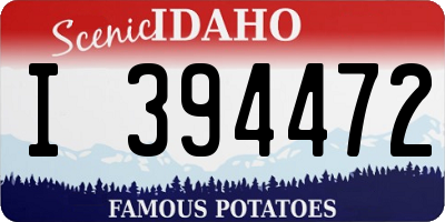 ID license plate I394472