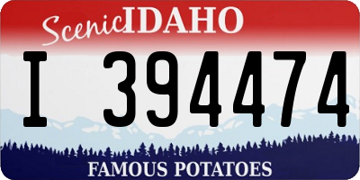 ID license plate I394474