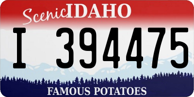 ID license plate I394475