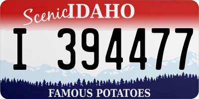 ID license plate I394477