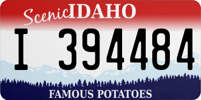 ID license plate I394484