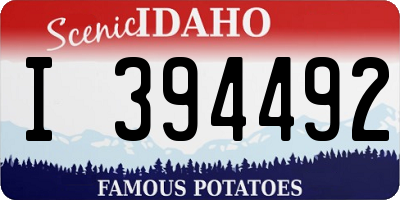 ID license plate I394492