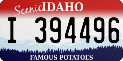 ID license plate I394496