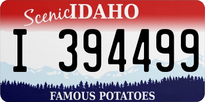 ID license plate I394499