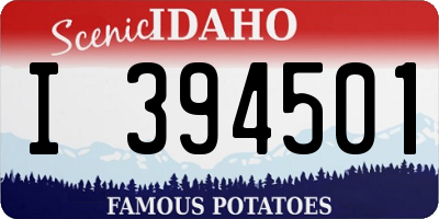 ID license plate I394501