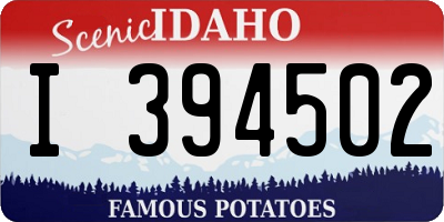 ID license plate I394502
