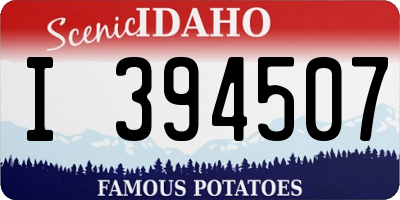 ID license plate I394507