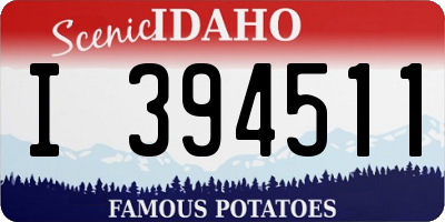 ID license plate I394511