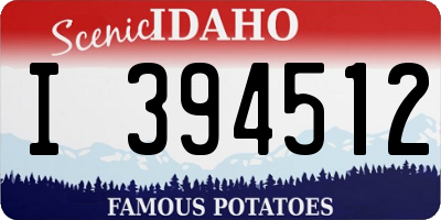 ID license plate I394512