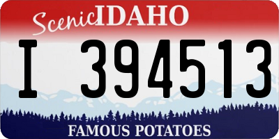 ID license plate I394513
