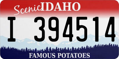 ID license plate I394514