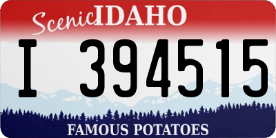 ID license plate I394515