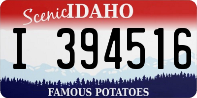 ID license plate I394516