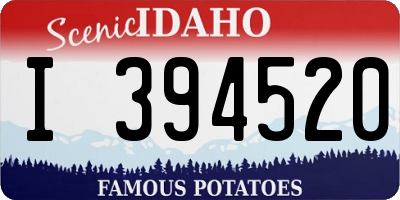 ID license plate I394520