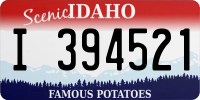 ID license plate I394521