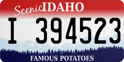ID license plate I394523