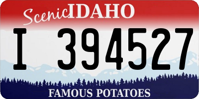 ID license plate I394527