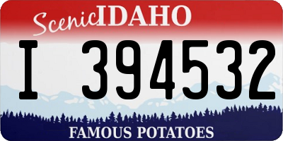 ID license plate I394532