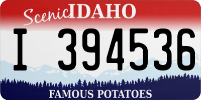 ID license plate I394536