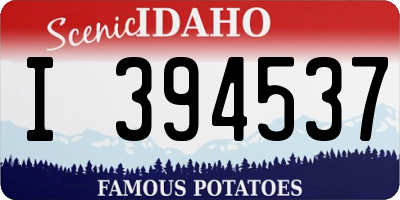 ID license plate I394537