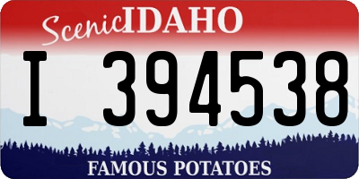 ID license plate I394538