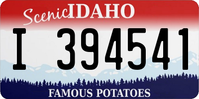 ID license plate I394541