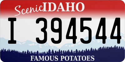 ID license plate I394544