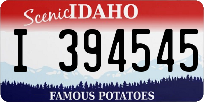 ID license plate I394545
