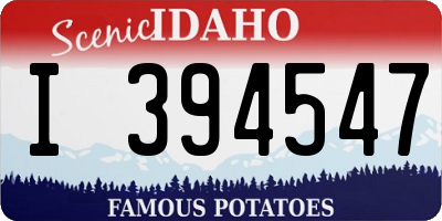 ID license plate I394547