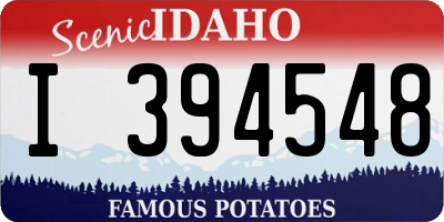 ID license plate I394548