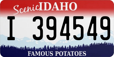 ID license plate I394549