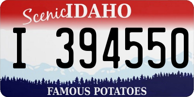 ID license plate I394550
