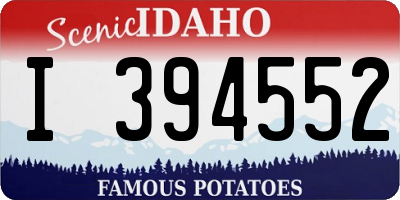 ID license plate I394552