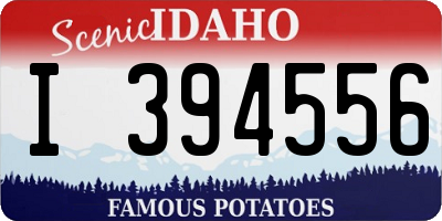 ID license plate I394556