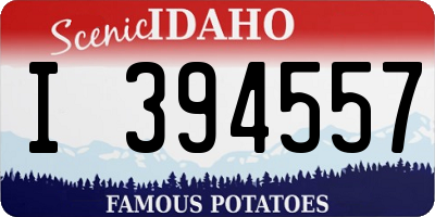 ID license plate I394557