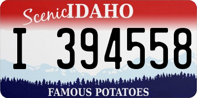 ID license plate I394558