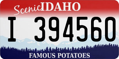 ID license plate I394560