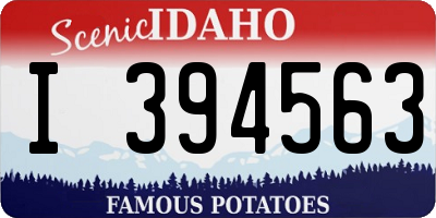 ID license plate I394563