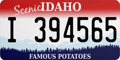 ID license plate I394565
