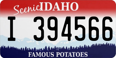ID license plate I394566
