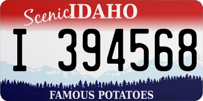 ID license plate I394568