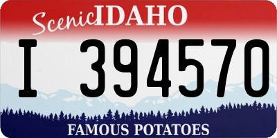 ID license plate I394570